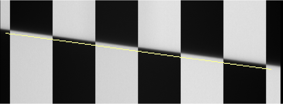 Straightness results of chrome on glass calibration target1
