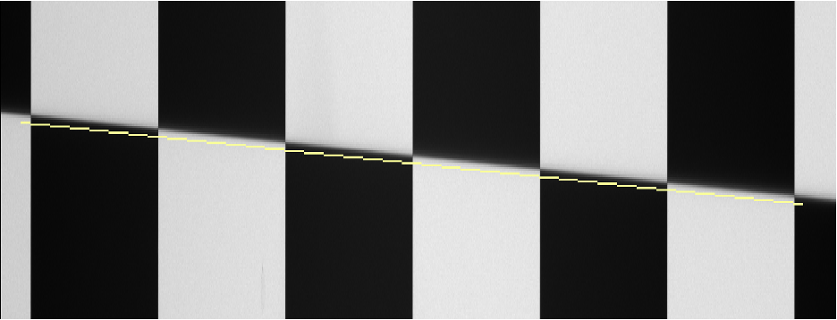 Straightness results of chrome on glass calibration target2