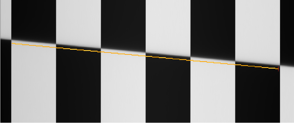 Straightness results of chrome on glass calibration target3