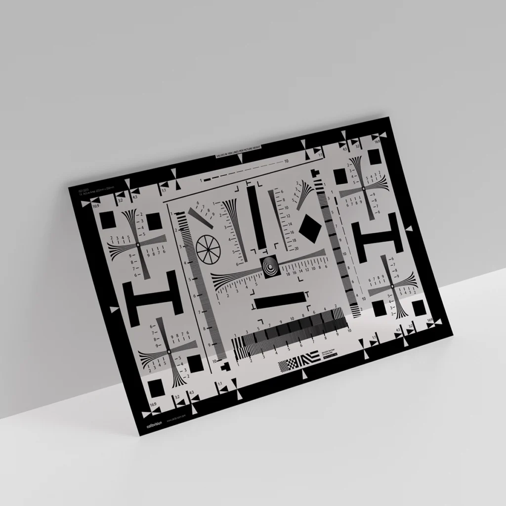 ISO 12233 Digital Resolution Still Camera Test Charts