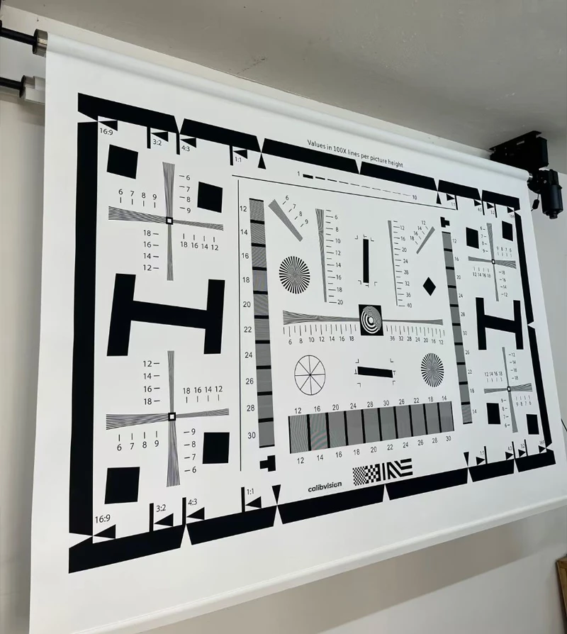 iso12233 resolution test chart motorized roller calibvision