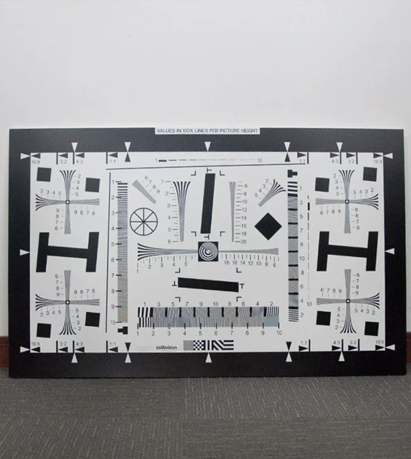 iso12233 resolution test chart with black border calibvision