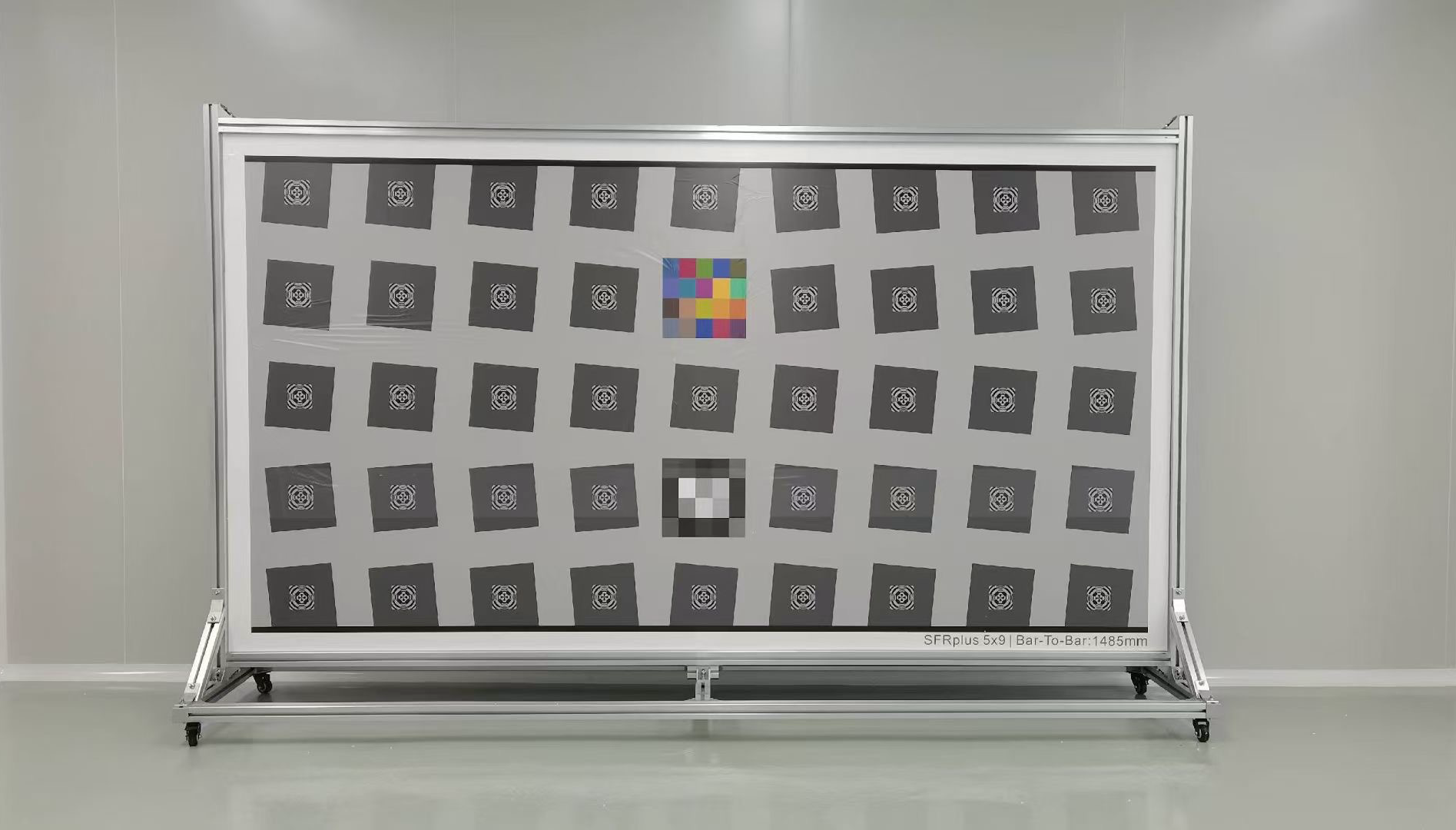 sfrplus test chart — imatest designed grid target for automated mtf, distortion, and sharpness mapping