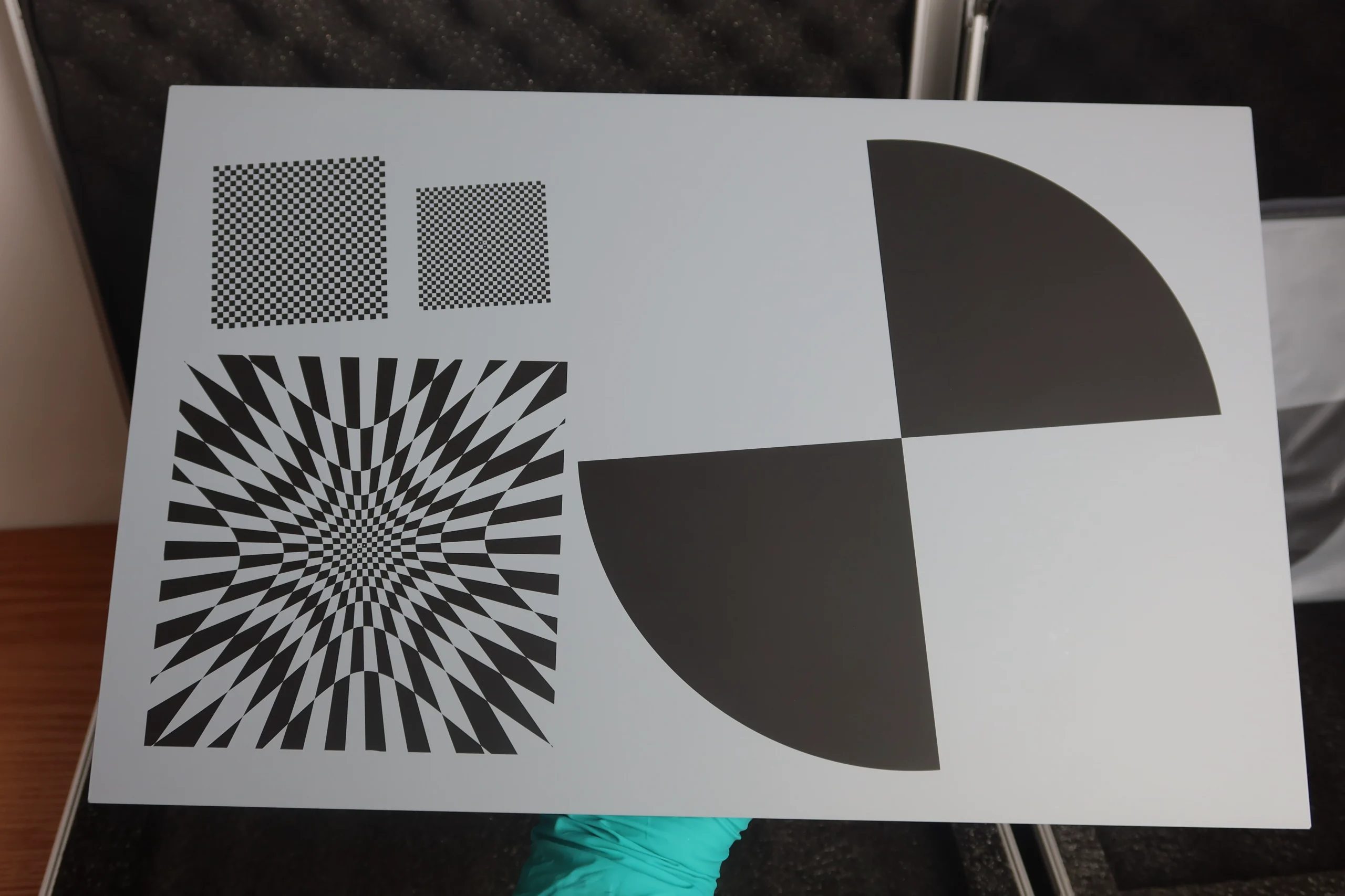 custom calibration target for slanted edge mtf meaurement