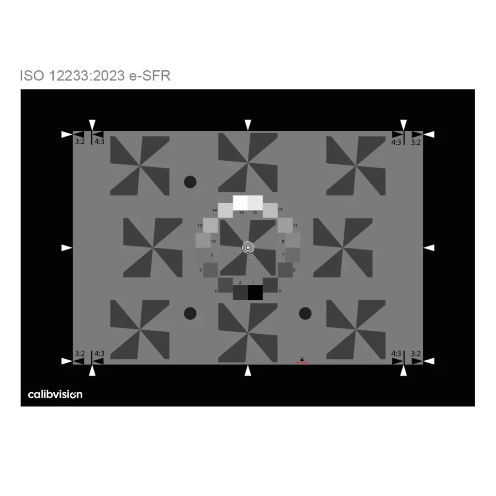 endoscope iso12233 2023 e sfr film test chart 6 1 calibvision