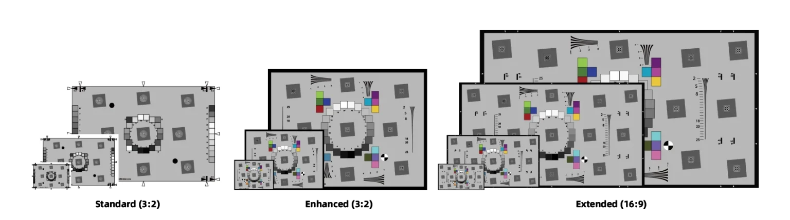iso12233 2017 test chart variants comparison calibvision