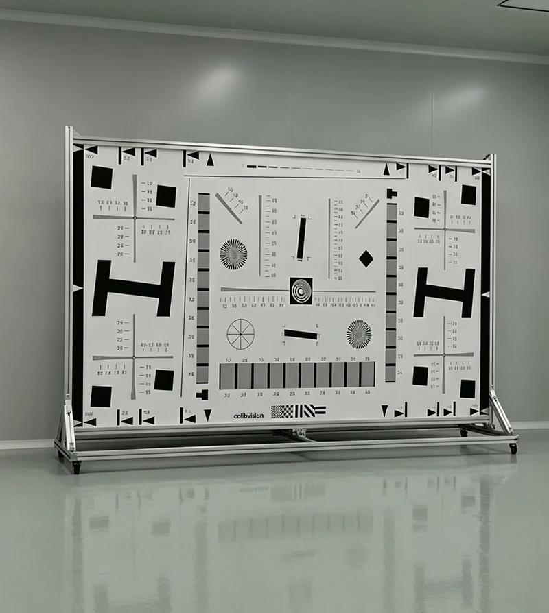 iso12233 resolution test chart with aluminum stand calibvision